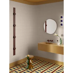 Aelle Carrelage Carrelage Sol Pour Wc|Carrelage Sol Uni<Carrelage sol / mur briquette rectangulaire uni beige mate 5X15 cm FÄRGBLOCK MATT CHAMPAGNE FGB125M