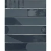 Aelle Carrelage Carrelage sol / mur brique déco mixe mate et brillant effet béton bleu pétrole 6x30 cm WADI DECOR INDACO- Carrelage Sol Pour Salle De Bains