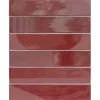Aelle Carrelage Carrelage Sol Effet Béton<Carrelage sol / mur brique déco mixe mate et brillant effet béton rouge 6x30 cm WADI DECOR GARNET