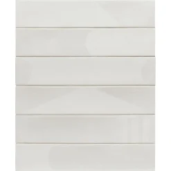 Aelle Carrelage Carrelage Sol Pour Salle De Bains|Carrelage Sol Effet Béton<Carrelage sol / mur brique déco mixe mate et brillant effet béton blanc 6x30 cm WADI DECOR SNOW