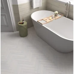 Aelle Carrelage Carrelage Sol Pour Salle De Bains|Carrelage Sol Effet Béton<Carrelage sol / mur brique déco mixe mate et brillant effet béton blanc 6x30 cm WADI DECOR SNOW