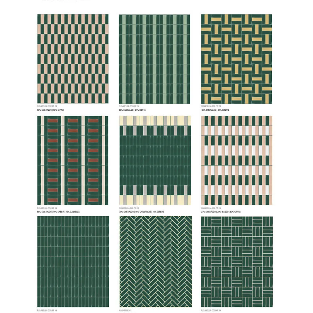 Aelle Carrelage Carrelage Sol Uni<Carrelage sol / mur briquette rectangulaire uni vert émeraude mate 5X15 cm FÄRGBLOCK MATT SMERALDO FGB120M