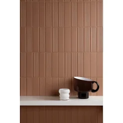 Aelle Carrelage Carrelage Sol Uni|Carrelage Sol Pour Wc<Carrelage sol / mur brique à relief uni terracotta 5,6x23,2 cm MODULO INCISO MATTONE