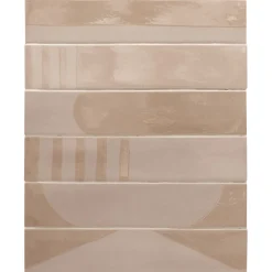 Aelle Carrelage Carrelage Sol Effet Béton<Carrelage sol / mur brique déco mixe mate et brillant effet béton taupe 6x30 cm WADI DECOR TAUPE