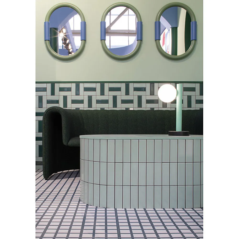 Aelle Carrelage Carrelage Sol Uni<Carrelage sol / mur briquette rectangulaire uni vert menthe mate 5X15 cm FÄRGBLOCK MATT MENTA FGB119M