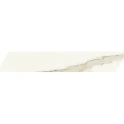 Aelle Carrelage Carrelage sol / mur chevron effet marbre beige 7,4X45 cm - SCULTOREA Calacatta oro fino chevron J472- Carrelage Sol Effet Marbre