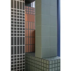 Aelle Carrelage Carrelage Sol Uni<Carrelage sol / mur décor mosaique noir et vert 18,6x18,6 cm OLTRE9 Nero Verde
