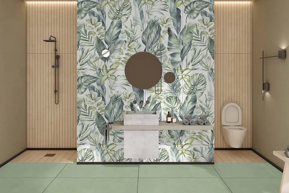 Itaca Carrelage Sol Pour Wc|Carrelage Sol Pour Cuisine<Carrelage sol / mur décoratif floral SYRIA OLIVE l.60 x L.120 cm Mat