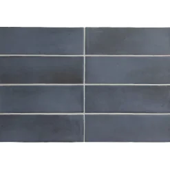 Aelle Carrelage Carrelage sol / mur effet zellige bejmat marocain 5X15 cm bleu mate 5X15 cm COCO BLUE NIGHT MATT- Carrelage Sol Pour Wc