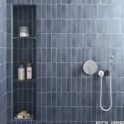 Aelle Carrelage Carrelage sol / mur effet zellige bejmat marocain 5X15 cm bleu mate 5X15 cm COCO BLUE NIGHT MATT- Carrelage Sol Pour Wc