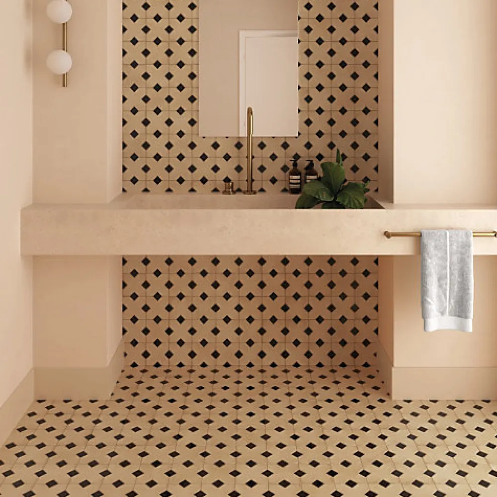Eiffel art construction Carrelage sol / mur effet terrazzo blanc brillant 80x80 cm MISCELA NACAR POLISHED(vendu par boite de 1.26m2)- Carrelage Sol Effet Terrazzo