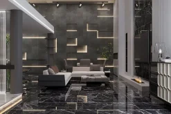 Limcaro Carrelage Sol Pour Pièce À Vivre|Carrelage Sol Effet Marbre<Carrelage sol / mur effet marbre noir MAJESTIC BLACK l.60 x L.120 cm Brilliant
