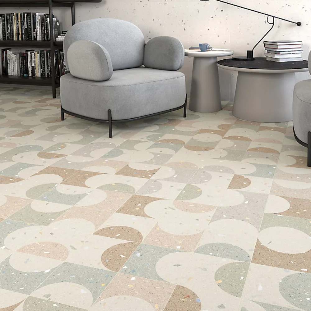 Aelle Carrelage Carrelage sol / mur effet terrazzo 20x20 cm Croccante Zeppole Multicolor - Patchwork- Carrelage Sol Effet Terrazzo|Carrelage Sol Pour Cuisine
