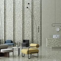 Aelle Carrelage Carrelage sol / mur effet terrazzo 80x80 cm NIZA-R Verde- Carrelage Sol Effet Terrazzo
