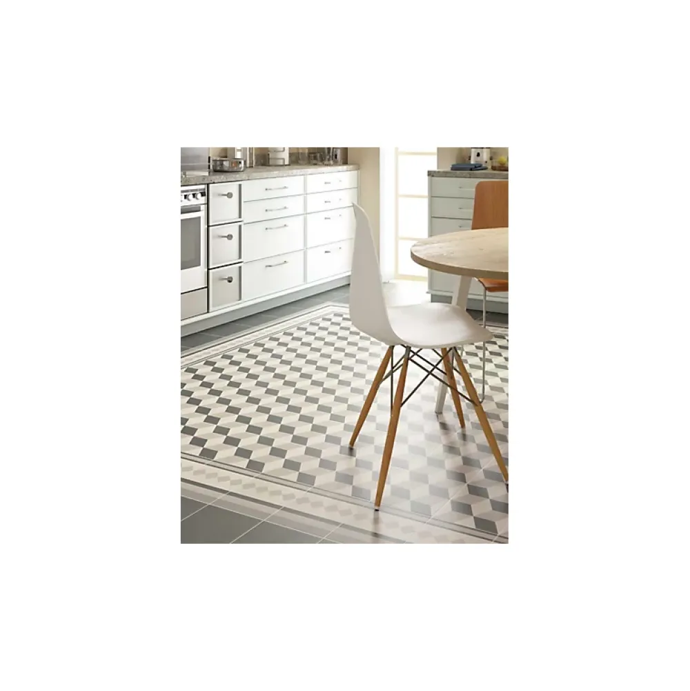 Aelle Carrelage Carrelage sol / mur effet ciment gris 20x20 cm - CAPRICE PROVENCE ANGLE- Carrelage Sol Effet Carreaux De Ciment|Carrelage Sol Pour Cuisine