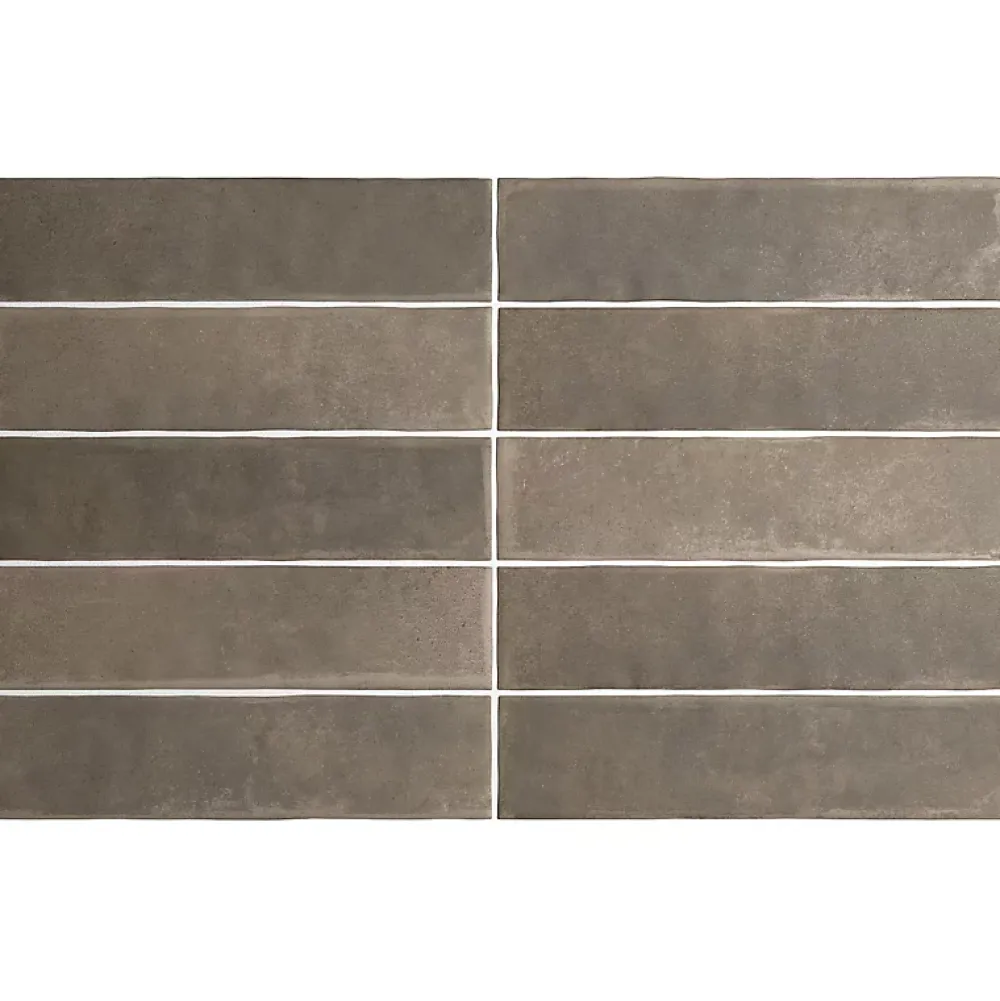 Aelle Carrelage Carrelage Sol Uni|Carrelage Sol Pour Wc<carrelage sol / mur effet zellige bejmat marron 6x24,6 cm mate ARGILE CACAO