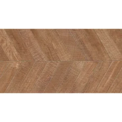 Eiffel art construction Carrelage sol / mur effet bois design chevron 60x120 cm ARTWOOD CHEVRON NUT(vendu par boite de 1.44m2)- Carrelage Sol Effet Bois