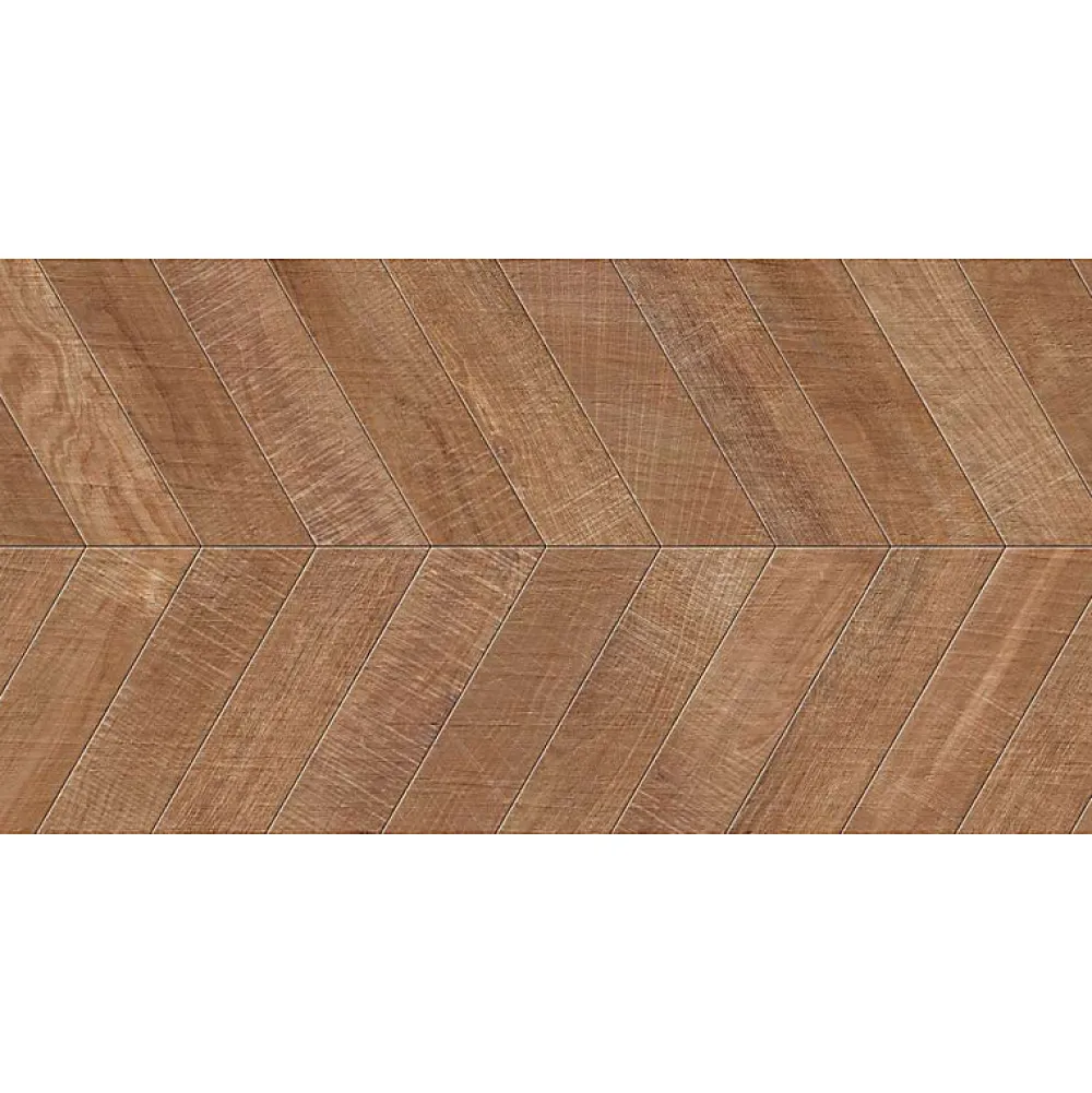 Eiffel art construction Carrelage sol / mur effet bois design chevron 60x120 cm ARTWOOD CHEVRON NUT(vendu par boite de 1.44m2)- Carrelage Sol Effet Bois