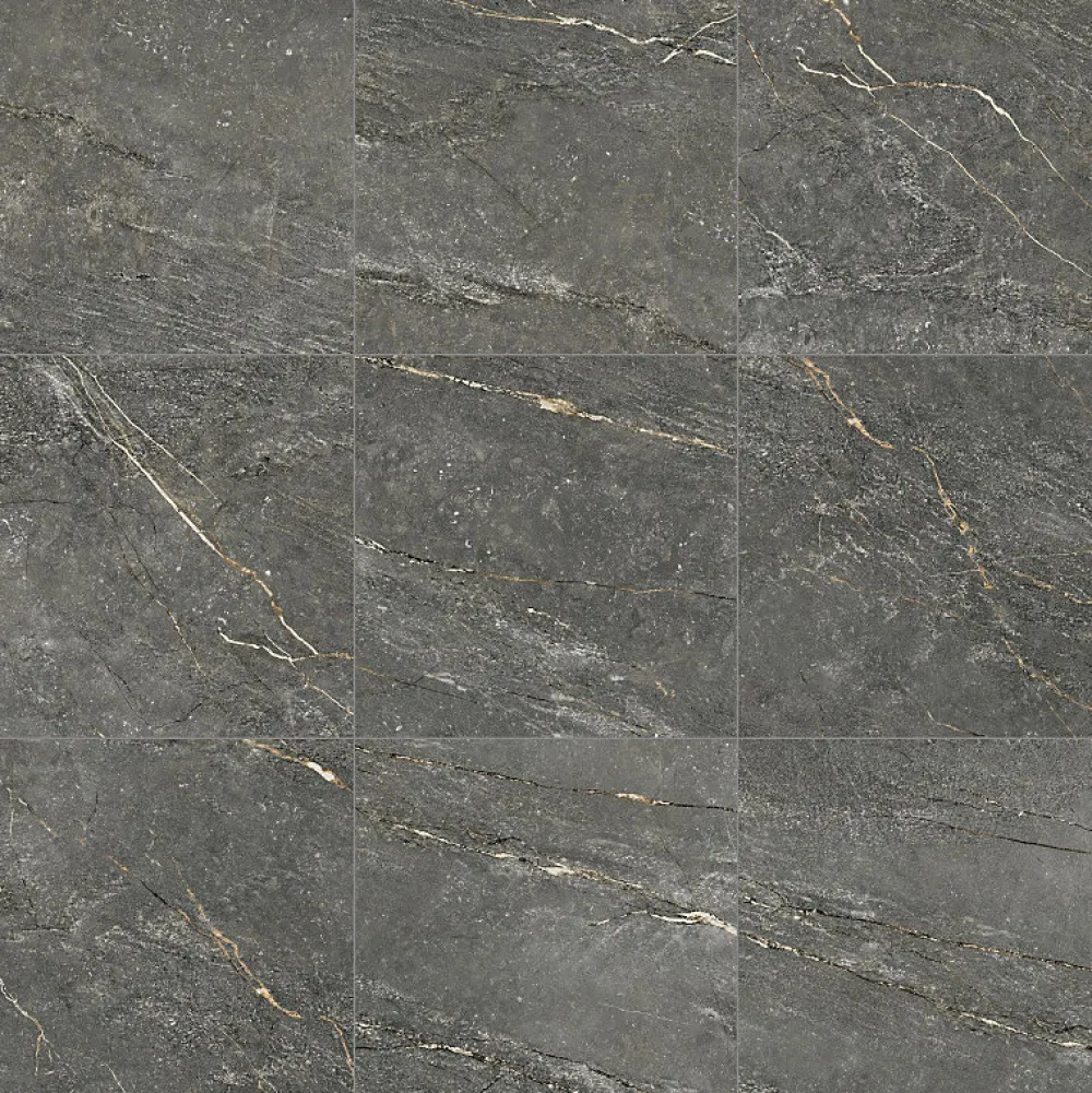 Aelle Carrelage Carrelage Sol Effet Pierre<Carrelage sol / mur effet pierre gris anthracite 120x120 cm BETILO R DARK