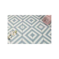 Aelle Carrelage Carrelage Sol Effet Carreaux De Ciment<Carrelage sol / mur effet ciment bleu 20x20 cm MAORI GOROKA CIELO