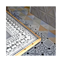 Aelle Carrelage Carrelage sol / mur effet ciment motif feutré 20x20 cm VODEVIL BELLARIA 2 BORDURE- Carrelage Sol Effet Carreaux De Ciment