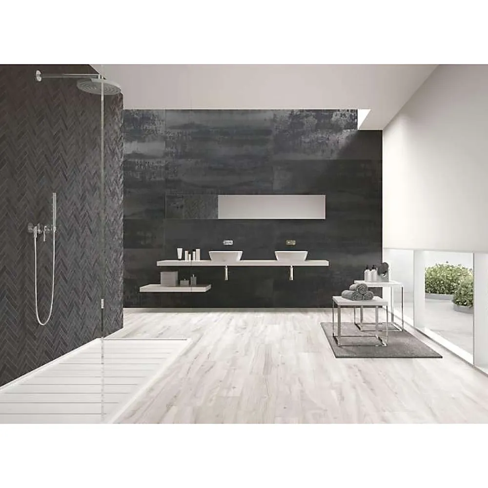 Aelle Carrelage Carrelage Sol Effet Métal<Carrelage sol / mur effet métal anthracite 45x90 cm IONIC STEEL