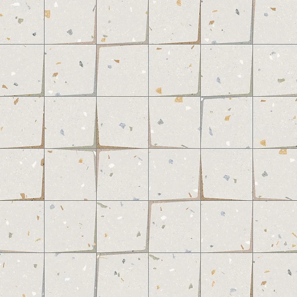 Eiffel art construction Carrelage sol / mur effet terrazzo 20x20 cm Croccante Meringa Multicolor(vendu par boite de 1m2)- Carrelage Sol Effet Terrazzo|Carrelage Sol Pour Cuisine