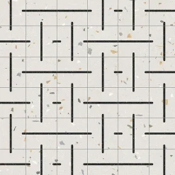 Eiffel art construction Carrelage Sol Effet Terrazzo<Carrelage sol / mur effet terrazzo 20x20 cm Croccante Cannoli Grafito(vendu par boite de 1m2)