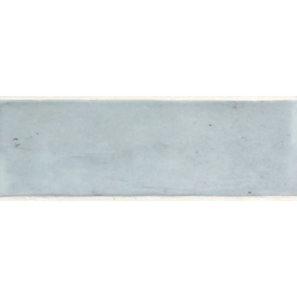 Aelle Carrelage Carrelage sol / mur effet zellige bejmat marocain 5X15 cm bleu mate 5X15 cm COCO BLUE GRASS MATT- Carrelage Sol Uni|Carrelage Sol Pour Wc