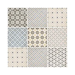 Aelle Carrelage Carrelage Sol Pour Cuisine<Carrelage sol / mur effet ciment motif patchwork coloré 20x20 cm ART NOUVEAU ALAMEDA COLOUR