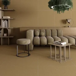 Eiffel art construction Carrelage sol / mur effet terrazzo grand format terre 80x80 cm MICRA R Siena- Carrelage Sol Effet Terrazzo