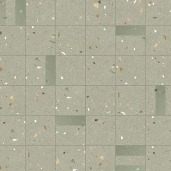 Eiffel art construction Carrelage sol / mur effet terrazzo 20x20 cm Croccante Eclair Menta - Patchwork (vendu par boite de 1m2)- Carrelage Sol Effet Terrazzo|Carrelage Sol Pour Cuisine