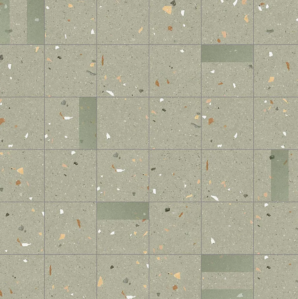 Eiffel art construction Carrelage sol / mur effet terrazzo 20x20 cm Croccante Eclair Menta - Patchwork (vendu par boite de 1m2)- Carrelage Sol Effet Terrazzo|Carrelage Sol Pour Cuisine