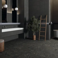 Aelle Carrelage Carrelage Sol Effet Pierre<Carrelage sol / mur effet terrazzo noir 60x120 cm BLACK SPACE