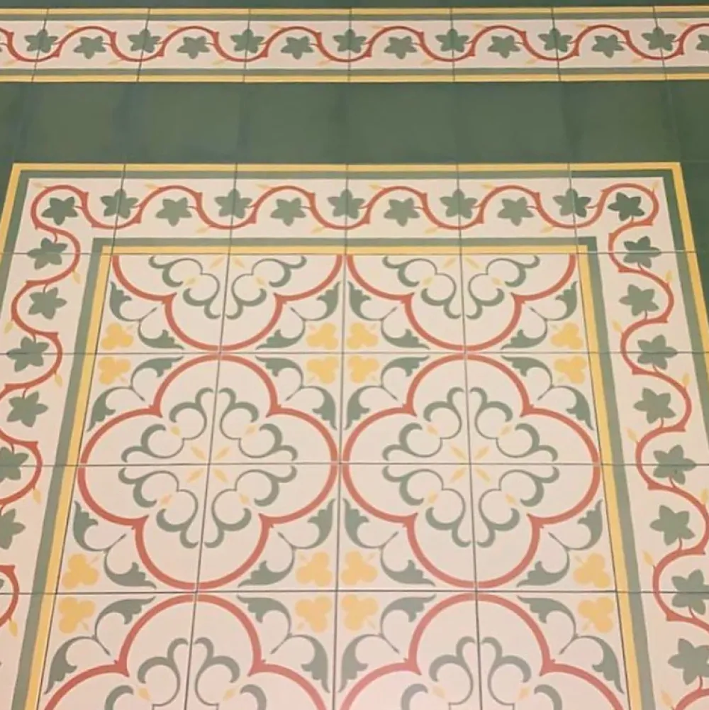 Aelle Carrelage Carrelage sol / mur effet ciment 20x20 cm 1900 GAUDI 3 ANGLE- Carrelage Sol Effet Carreaux De Ciment
