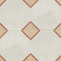 Aelle Carrelage Carrelage sol / mur effet ciment vieilli 20x20 cm TERRA ART OTAGONO T.C- Carrelage Sol Effet Carreaux De Ciment
