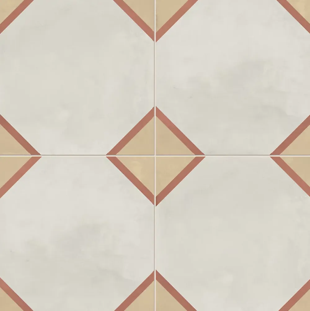Aelle Carrelage Carrelage sol / mur effet ciment vieilli 20x20 cm TERRA ART OTAGONO T.C- Carrelage Sol Effet Carreaux De Ciment