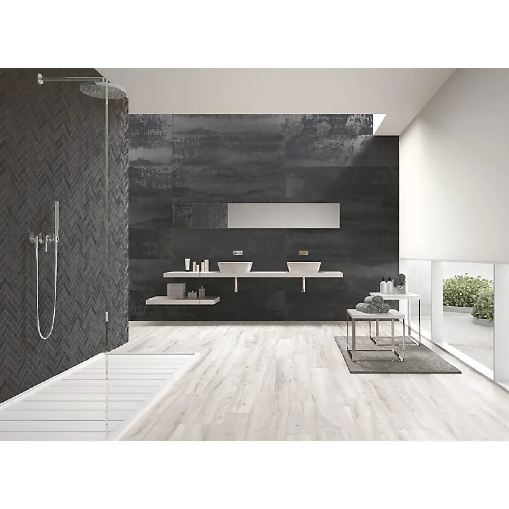 Aelle Carrelage Carrelage Sol Effet Métal<Carrelage sol / mur effet métal anthracite 60x120 cm IONIC STEEL