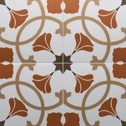 Aelle Carrelage Carrelage sol / mur effet ciment à motif 20x20 cm RIVOLI - AUSTIN- Carrelage Sol Effet Carreaux De Ciment