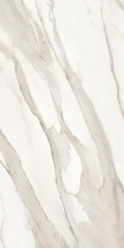 Limcaro Carrelage sol / mur effet marbre blanc MAJESTIC ORO BIANCO l.60 x L.120 cm Brilliant- Carrelage Sol Effet Marbre