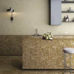 Aelle Carrelage Carrelage sol / mur effet terrazzo marron 60x60 cm BROWN WASH- Carrelage Sol Effet Pierre