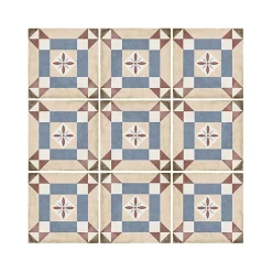 Aelle Carrelage Carrelage sol / mur effet ciment motif coloré 20x20 cm ART NOUVEAU LYS COLOUR- Carrelage Sol Pour Cuisine|Carrelage Sol Effet Carreaux De Ciment