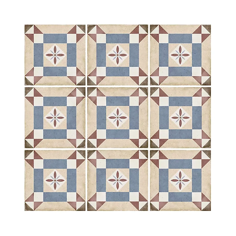 Aelle Carrelage Carrelage sol / mur effet ciment motif coloré 20x20 cm ART NOUVEAU LYS COLOUR- Carrelage Sol Pour Cuisine|Carrelage Sol Effet Carreaux De Ciment