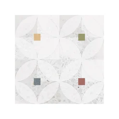Eiffel art construction Carrelage sol / mur effet terrazzzo coloré à motif 20x20 cm STRACCIATELLA ZELTEN(vendu par boite 1m2)- Carrelage Sol Effet Terrazzo