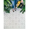 Aelle Carrelage Carrelage sol / mur effet ciment motif fleur 20x20 cm ALAMEDA BUCARELI CIELO- Carrelage Sol Uni