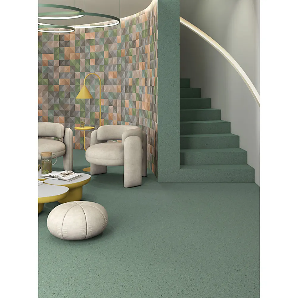 Eiffel art construction Carrelage Sol Effet Terrazzo<Carrelage sol / mur effet terrazzo grand format bleu 80x80 cm MICRA R Indigo