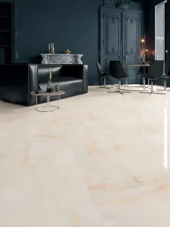 Limcaro Carrelage Sol Effet Marbre|Carrelage Sol Pour Pièce À Vivre<Carrelage sol / mur effet marbre beige SUN ONYX l.60 x L.120 cm Brillant