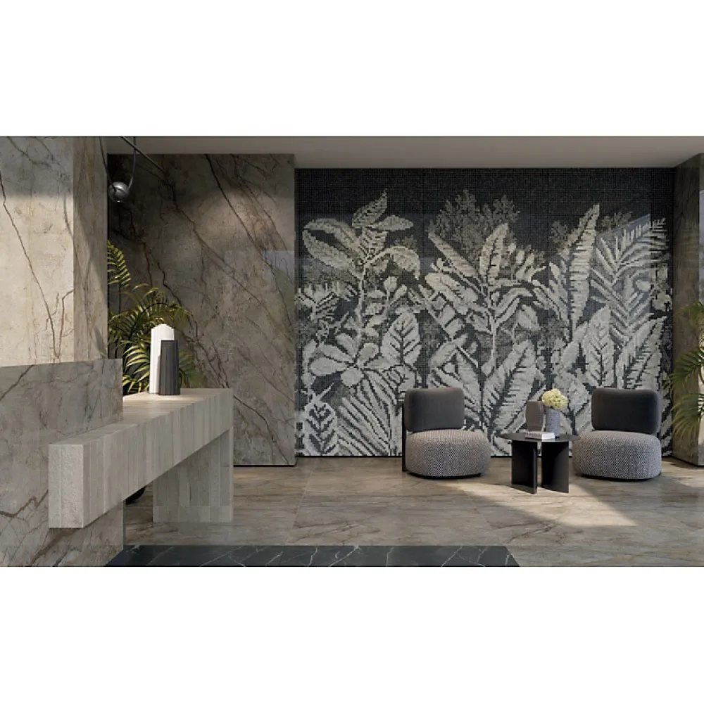 Aelle Carrelage Carrelage Sol Effet Marbre|Carrelage Sol Pour Pièce À Vivre<Carrelage sol / mur effet marbre brun, gris 120X120 cm - SCULTOREA River grey J454