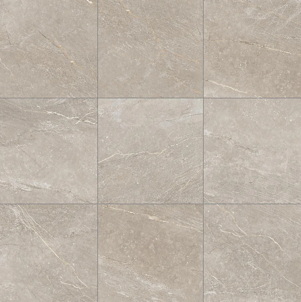 Aelle Carrelage Carrelage sol / mur effet pierre taupe 80x80 cm BETILO R TAUPE- Carrelage Sol Effet Pierre