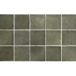 Aelle Carrelage Carrelage Sol Pour Salle De Bains|Carrelage Sol Uni<carrelage sol / mur effet zellige bejmat vert 10x10 cm mate ARGILE KAKHI